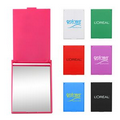 Rectangular Shaped Plastic Travel Compact Flip Mirror